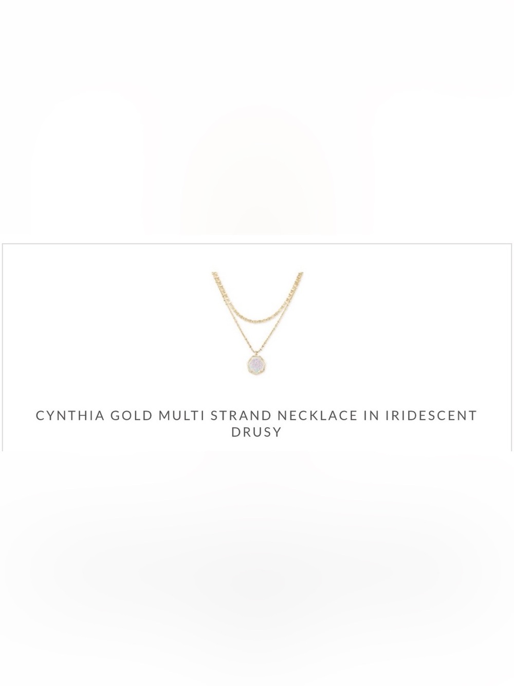 Kendra Scott Cynthia gold multi strand necklace